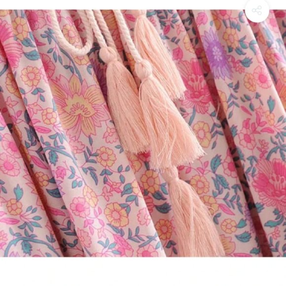 Goodnight Macaroon Sherry Print Tassel Dress - Picture 5 of 6